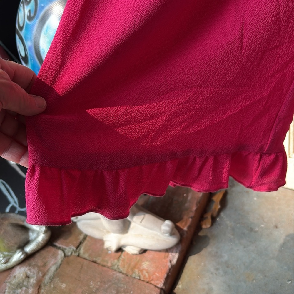 Show Me Your MuMu Pink Cropped with ruffle pants EUC - Picture 2 of 8
